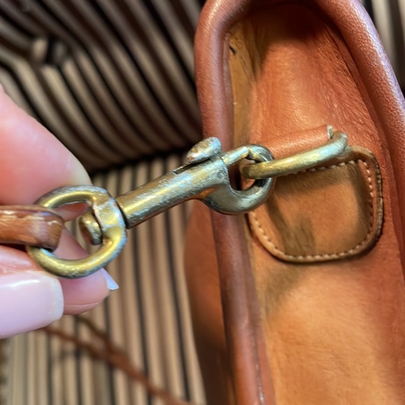 Vintage coach basic bag  / zippered clutch 9455 glue in tag original HT & strap - Picture 6 of 15